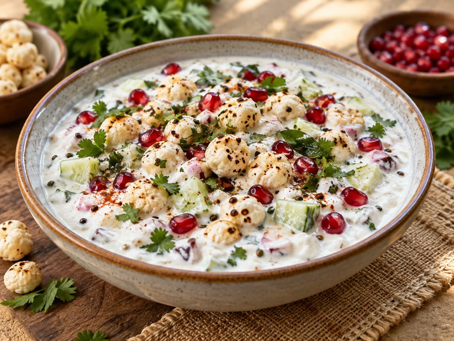 Crunchy Makhana Raita
